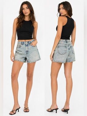 Zara Light Wash Denim Shorts - Women's Casual High-Rise